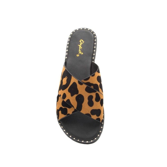 New! Kazen Black Leopard Sandals - Picture 4 of 6